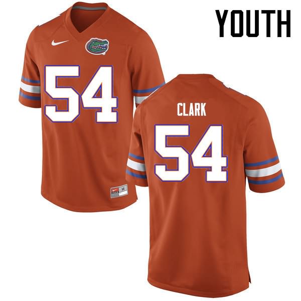 NCAA Florida Gators Khairi Clark Youth #54 Nike Orange Stitched Authentic College Football Jersey AQP2864ZJ